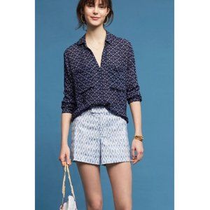 Cloth & Stone Scioto Navy Blue Long Sleeve Blouse Sz M EUC!